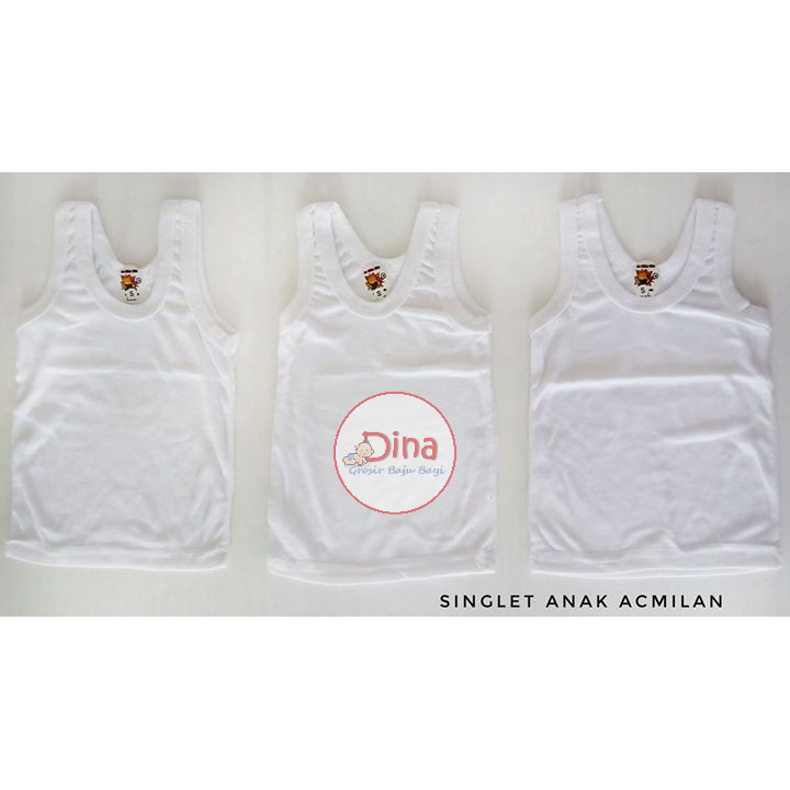 kaos dalam singlet anak size S Acmilan