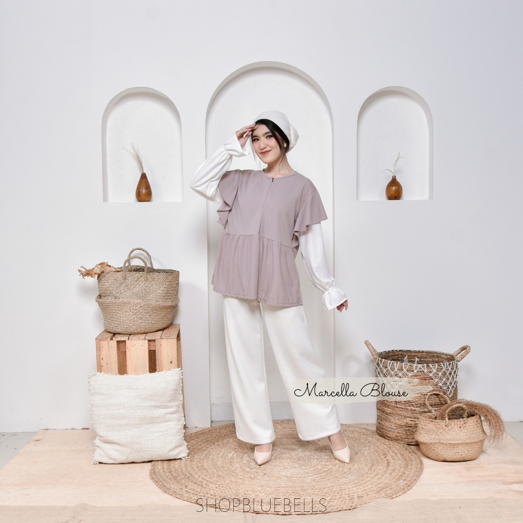 Marcella Ruffle Blouse - Blus Rempel Busui Wudhu &amp; Friendly