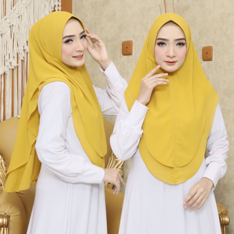 KHIMAR OVAL MINI DUA LAYER/JILBAB INSTAN MINI OVAL MINI