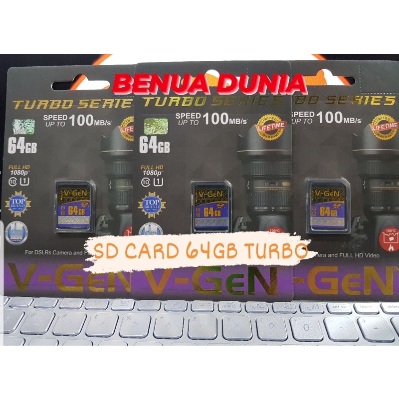 SD CARD 64GB TURBO VGEN - MEMORI KAMERA 64GB TURBO VGEN - BENUA DUNIA