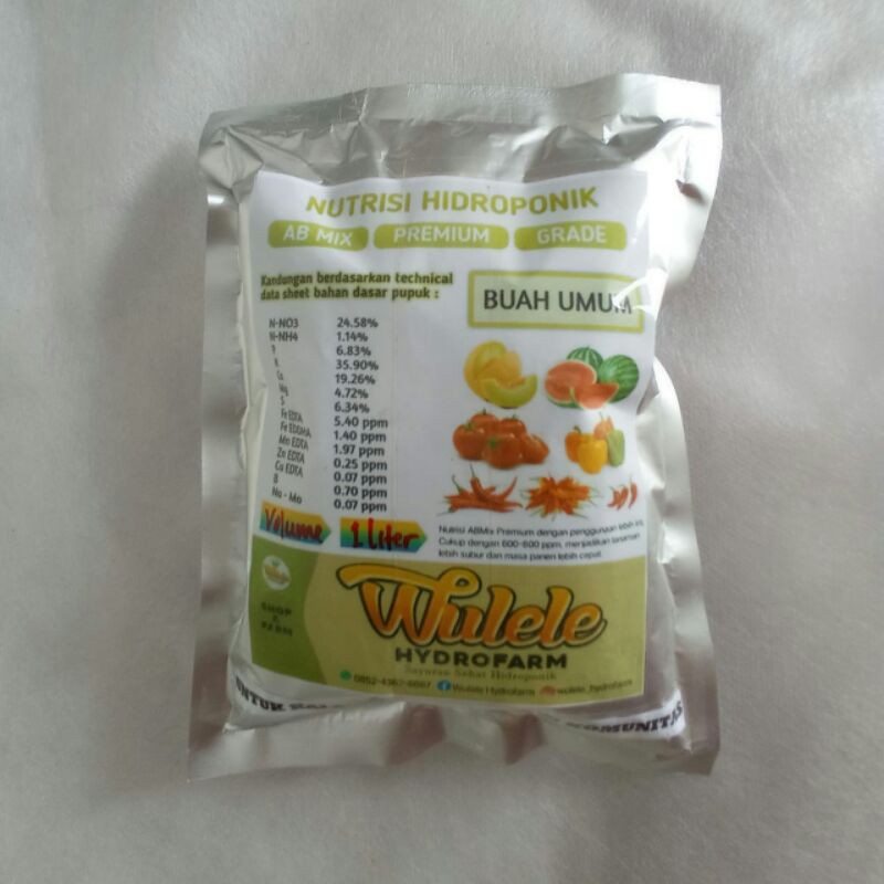 Nutrisi AB Mix Premium Grade General Buah / Nutrisi Buah / Nutrisi Hidroponik / AB Mix Hidroponik