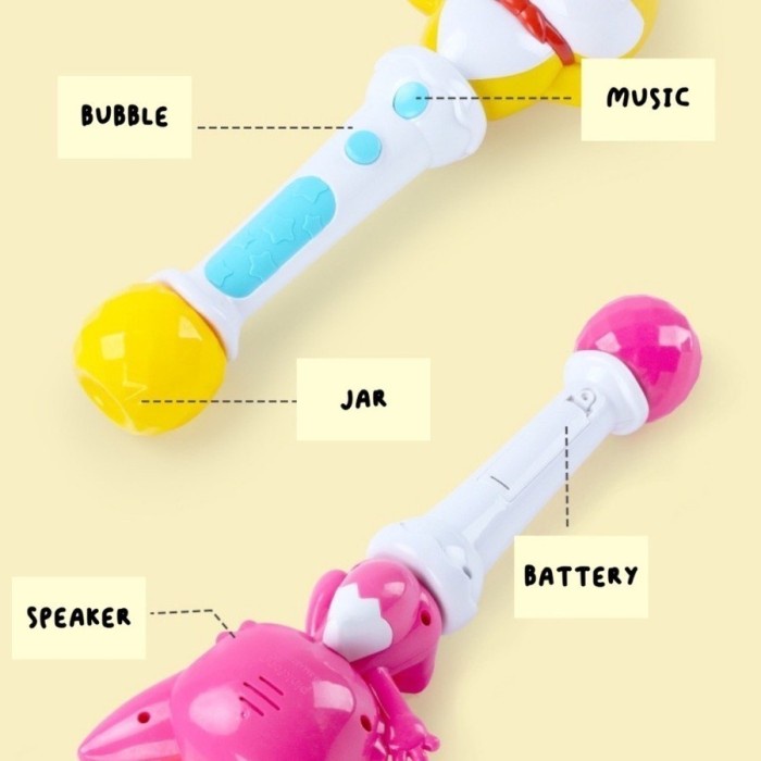 Magic Bubble Wand STICK KARAKTER Mainan Bubble Anak Ada Musik Grosir