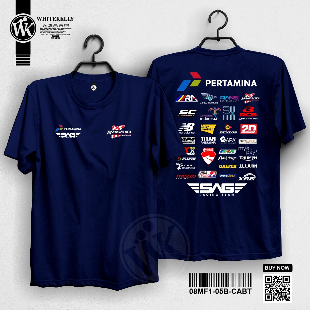 Jual Kaos Baju Distro Mandalika Pertamina Sag Racing Team Sponsor Balap