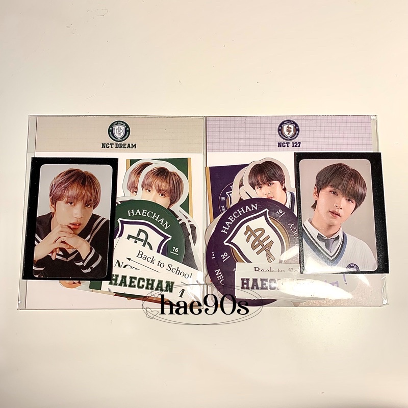 haechan back to school luggage b2s set pc photocard nct 127 dream
