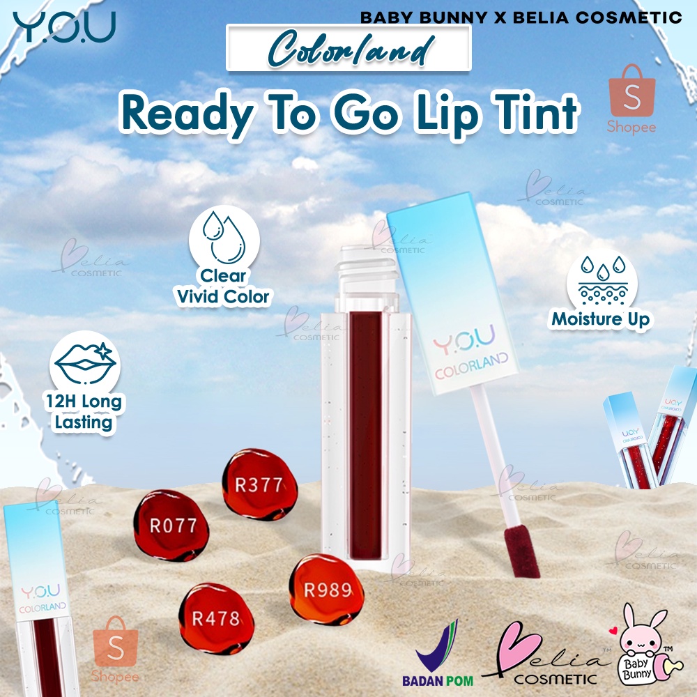 ❤BELIA❤ YOU Colorland Ready To Go Lip Tint | Lip Tint | Pewarna Bibir (✔BPOM)