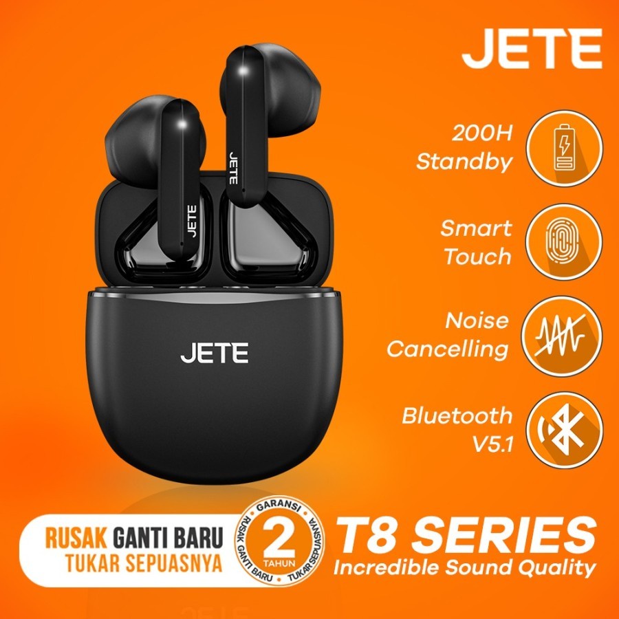 JETE T8 TWS Earbuds, Handsfree Bluetooth V5.1