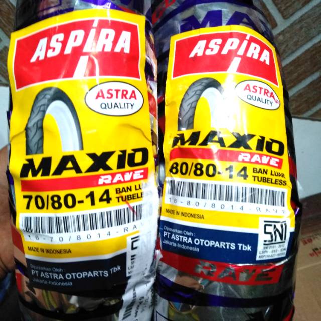 Paket ban tubles Aspira maxio UK.70/80 + 80/80.14 free pentil for all matic