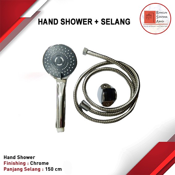 SHOWER MANDI SET MURAH+ SELANG + DUDUKAN/ KEPALA SHOWER PLASTIK KEDENG