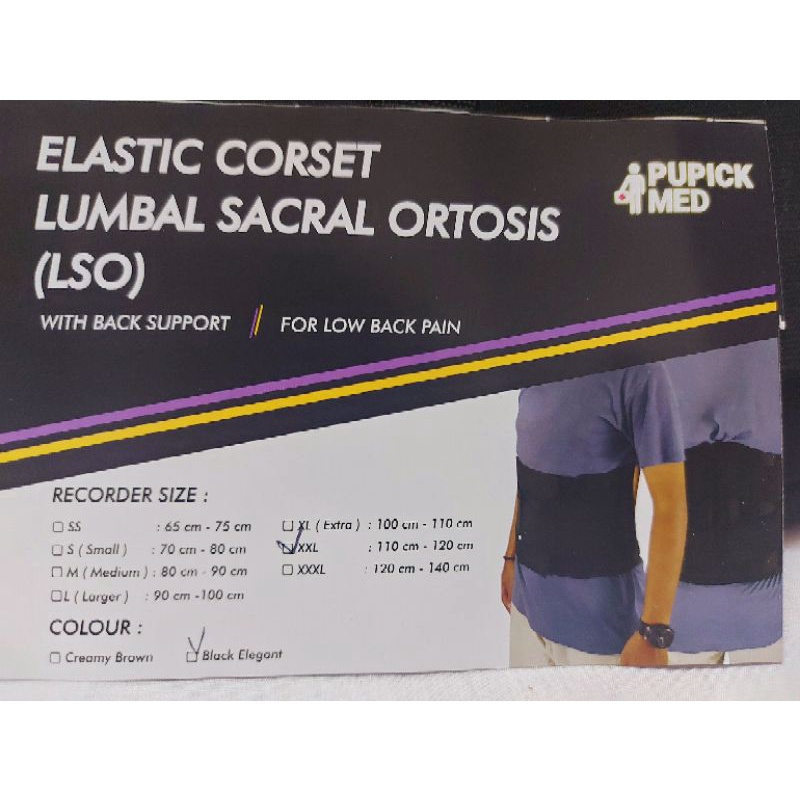 Korset Lumbal LSO ||Elastic corset Lumbal Sacral ortosis