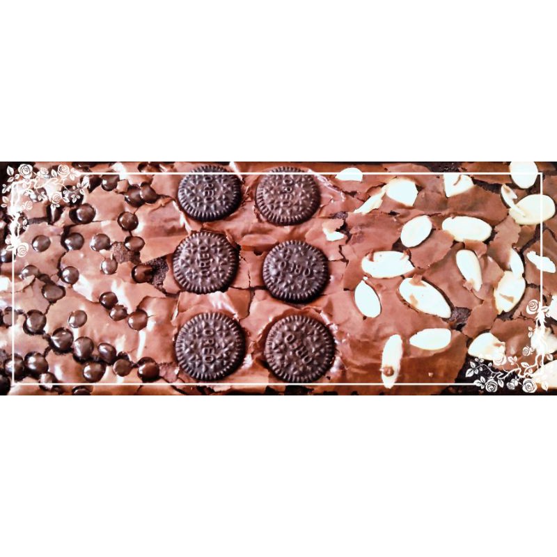 

brownies oven new triple toping