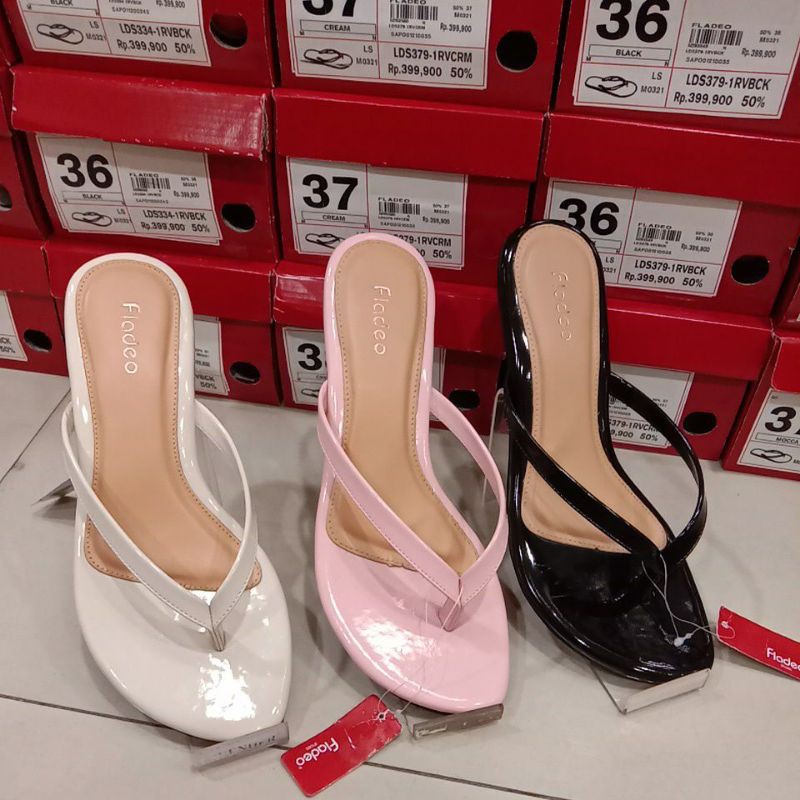 sendal jepit wanita heels 3 cm dari Fladeo (36-40)