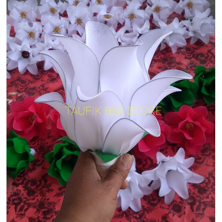 Standing Lampu Bunga Stoking / Kap Lampu Hias Bunga Stoking Dekorasi Fariasi Warna