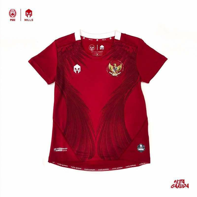 MILLS Timnas Indonesia Jersey Home Boys Player  / 2020 Red ( L )