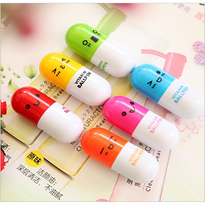 PULPEN KAPSUL VITAMIN / PENA VITAMIN UNIK / PENA VITAMIN KAPSUL / PULPEN KAPSUL LUCU SOUVENIR-4