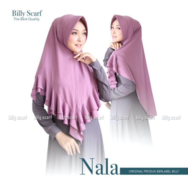 (((ORIGINAL BILLY SCARF))) Hijab/jilbab instan NALA BERGO
