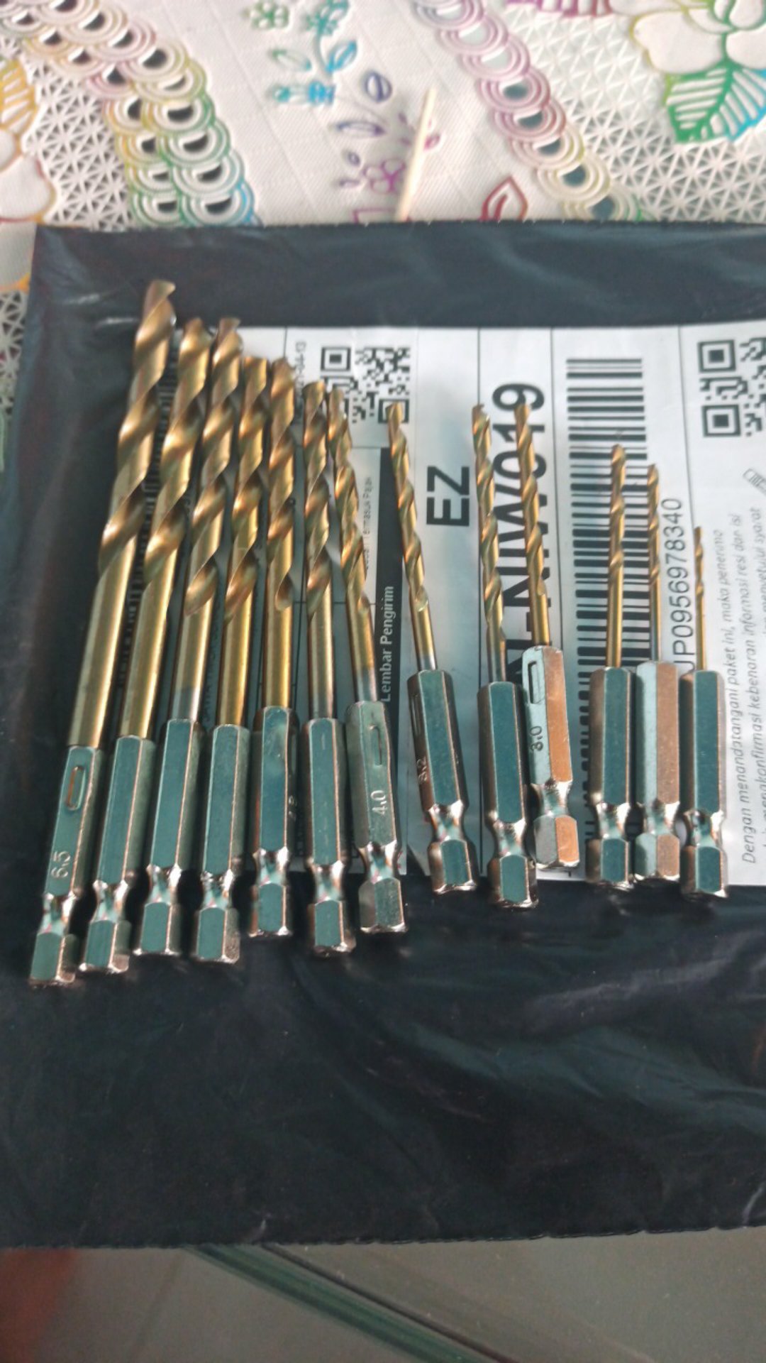 Mata Bor Set Quick Change Hex Shank 13pcs 1.5mm - 6.5mm Hss Titanium Pelubang Besi Kayu Plastik