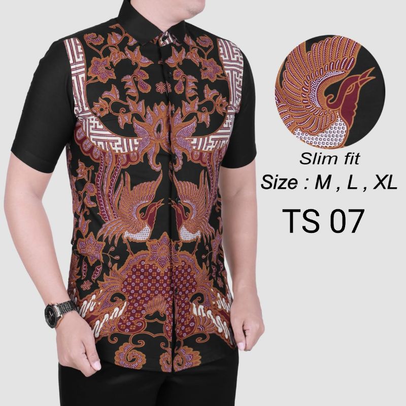 KEMEJA BATIK PRIA SLIM FIT KATUN COLINDION BAJU BATIK PRIA SLIM FIT KEREN CBS705