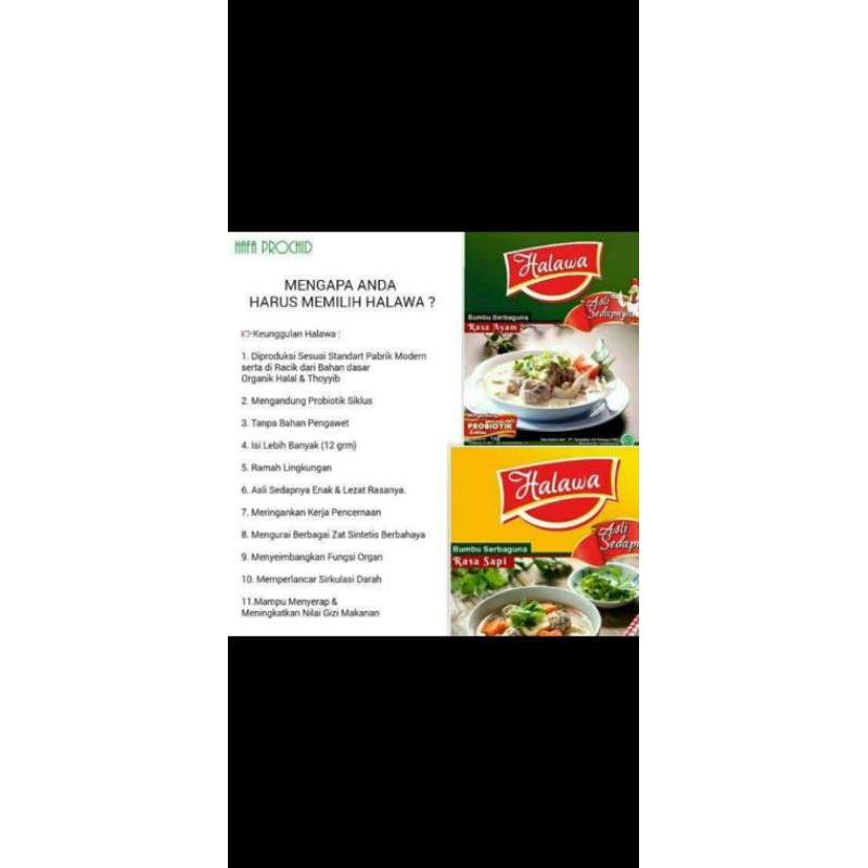 

Halawa Ayam Penyedap Masakan
