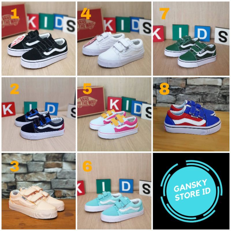 SEPATU ANAK VANS OLDSKOOL PEREKAT PREMIUM HIGH QUALITY SEPATU SNEAKERS ANAK