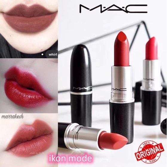 MAC nude Mini matte Lipstick Travel Size 1.8g *No Box/MAC Lady Danger 607 /MAC Russian Red 612 /MAC 