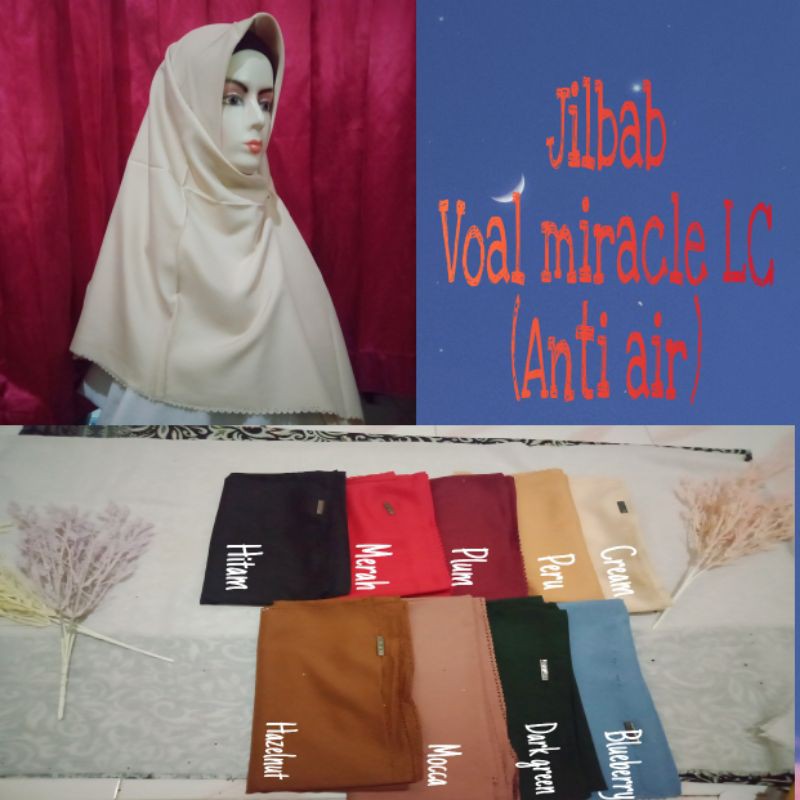 Hijab segi empat - Voal miracle LC(anti air) By malaica