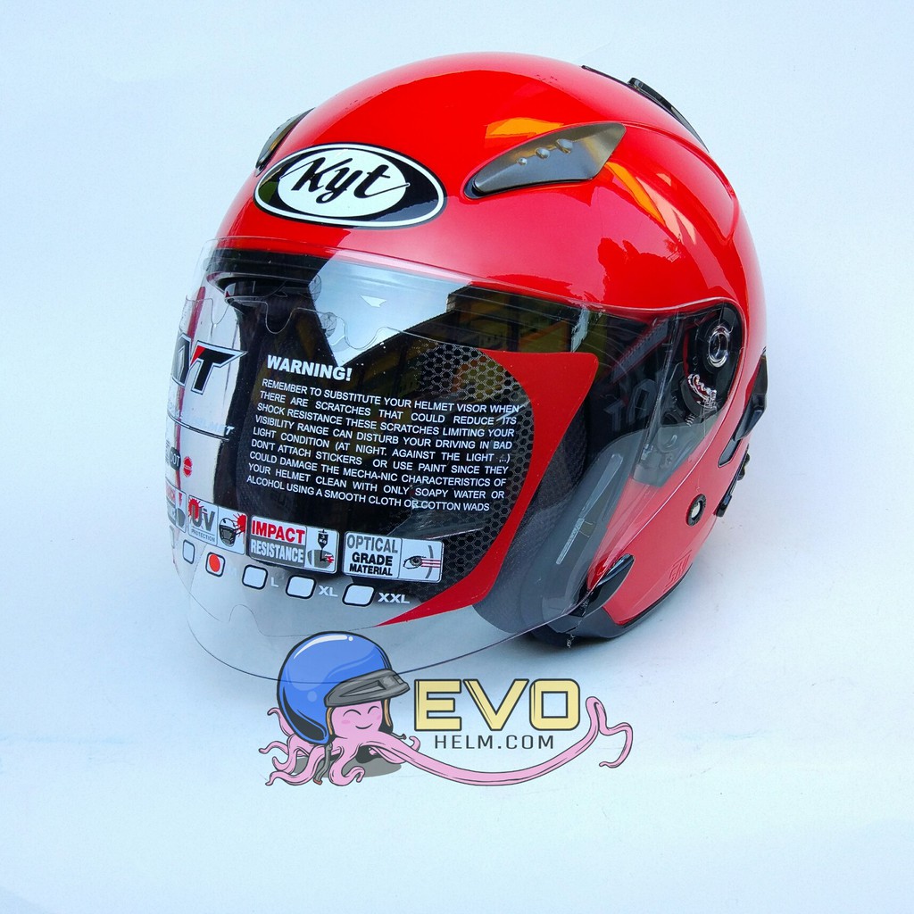 KYT GALAXY_SOLID FIRE RED (DOUBEL VISOR)