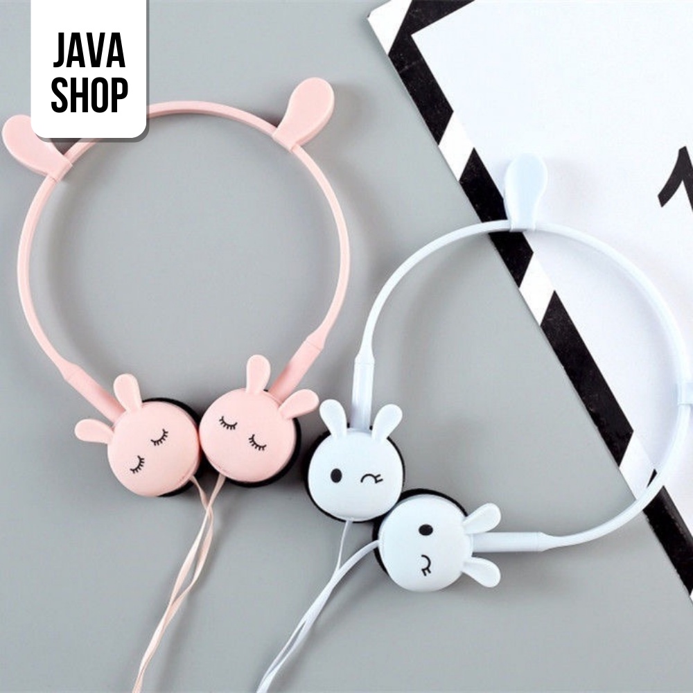 JAVASHOP Headset Bando Lucu Karakter Imut Headphone Unik Super Bass