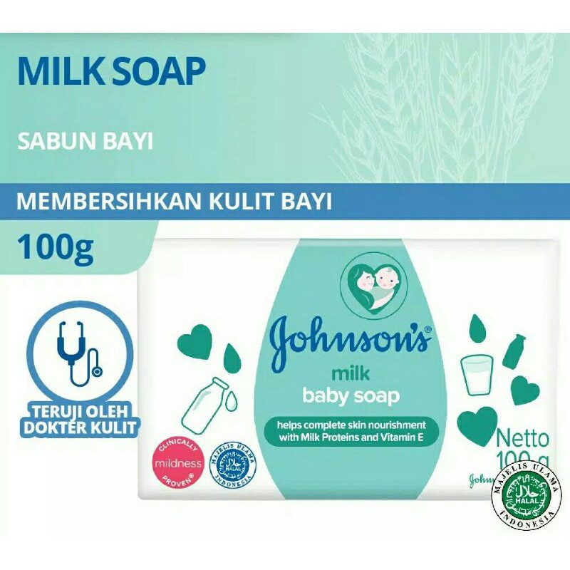 Johnsons Milk Baby Shop 100g / sabun mandi bayi batangan 100g EXP 2024
