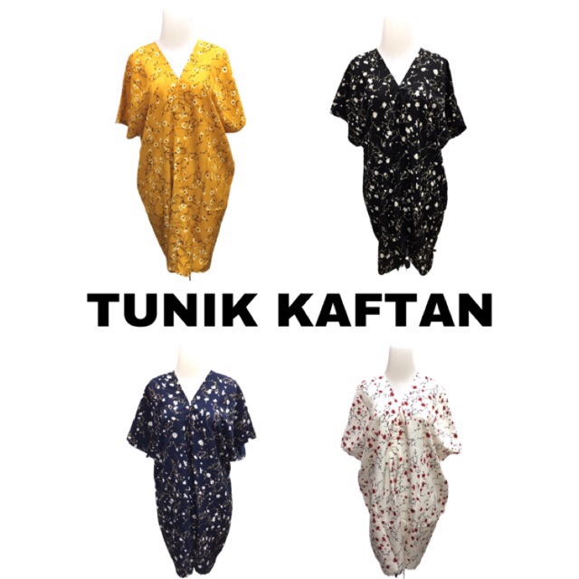 Atasan Wanita Model LONG SQUARE / Tunik KAFTAN MOTIF BUNGA