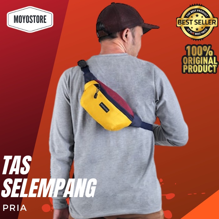 Tas Waist Bag Pria 238 - Tas Selempang Pria Tas Pinggang Cowok Tas Gowes Pria Kuat Keren Tas Sling B