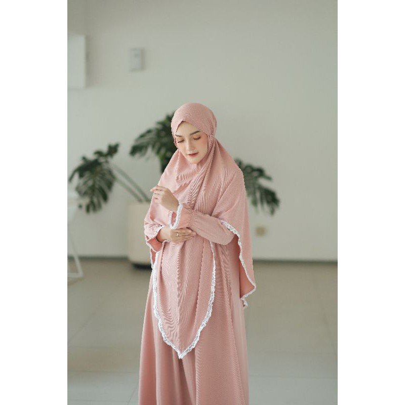 SYAR'I RAINBOW NUDE / Gamis Set / Gamis Harian / Gamis Lebaran