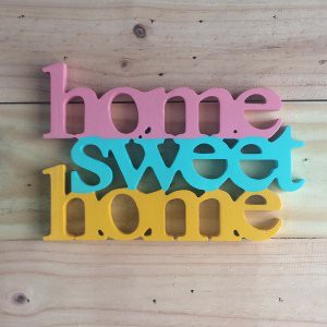 Dijual tulisan kayu hiasan dinding home sweet home Murah