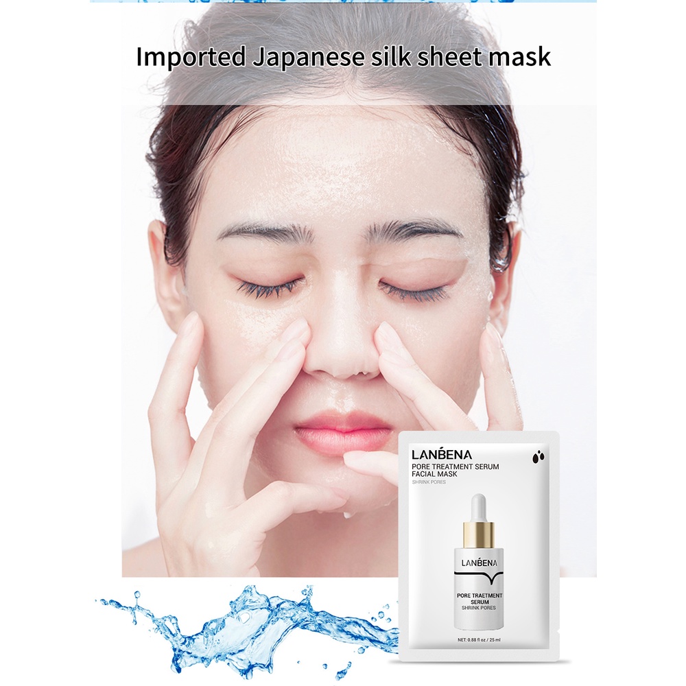 【Baru】BREYLEE&amp;LANBENA Face Masker Sheet Mask Hyaluronic Acid VITAMIN C Pore Treatment Mask Brightening Moisturizing Nourishing Anti Aging kulit  Masker Wajah  1PCS