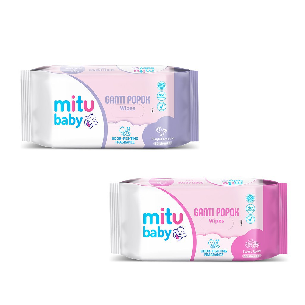 Mitu Baby Wipes Tisu Basah Fresh n Clean 50s