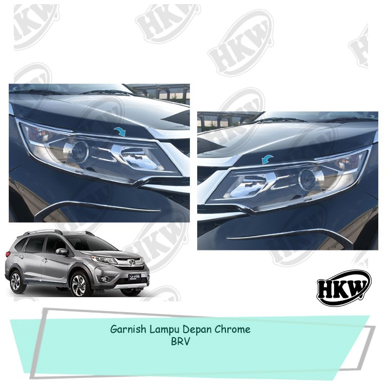 Garnish Lampu Depan Head Lamp Garnish Chrome Mobil Brv