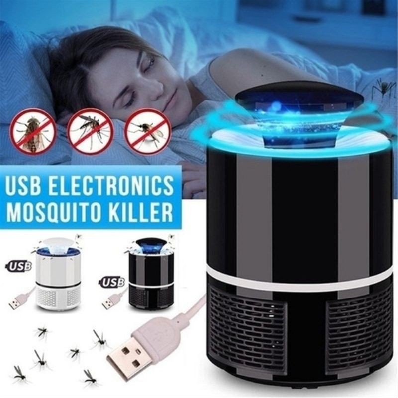 PUTRA JAYA -  Alat Perangkap Nyamuk Elektrik USB Mosquito killer + Led Bisa Jadikan Lampu Tidur