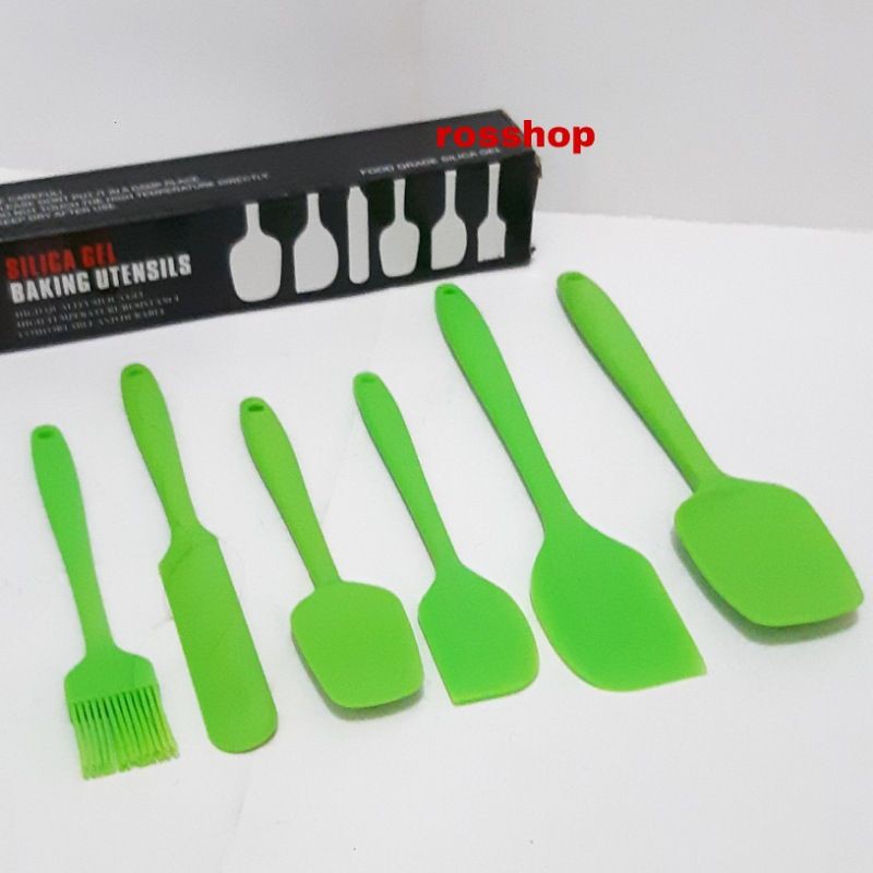 Promo Spatula Silikon Set 6 pcs/Sutil Silicon Utensils Kicthen 6pcs