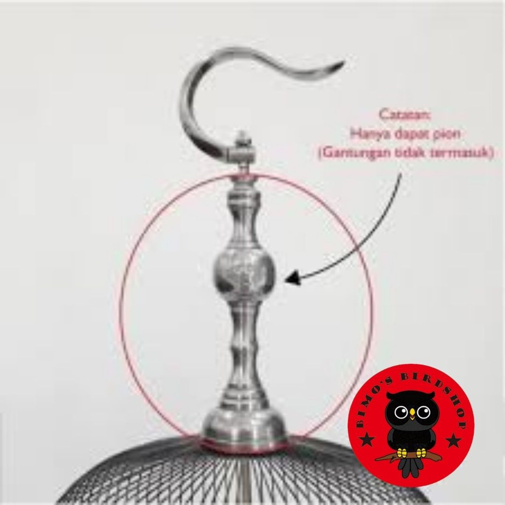 PION SANGKAR KANDANG BURUNG PLECI STAINLES PANJANG ALUMUNIUM PION PLECI MAHKOTA PLECI