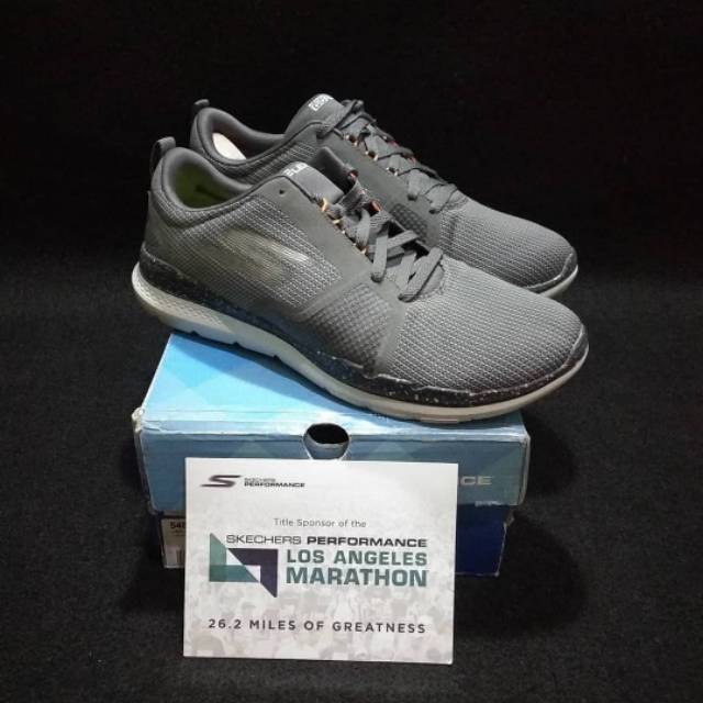 Skechers Go Flex Train Charcoal Orange