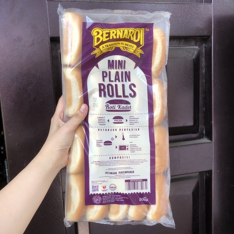 

Bernardi Plain Roll Mini Roti Hotdog 20pcs