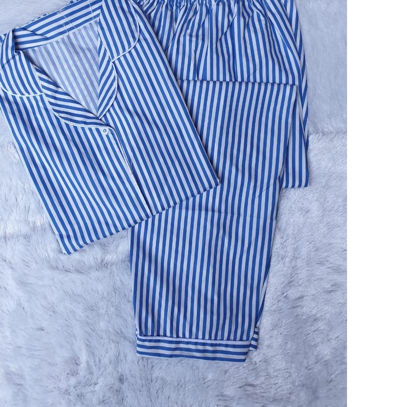 PIYAMA BAJU TIDUR WANITA CEWEK LENGAN PANJANG MOTIF SALUR / BAJU TIDUR MOTIF SALUR / PIYAMA SALUR