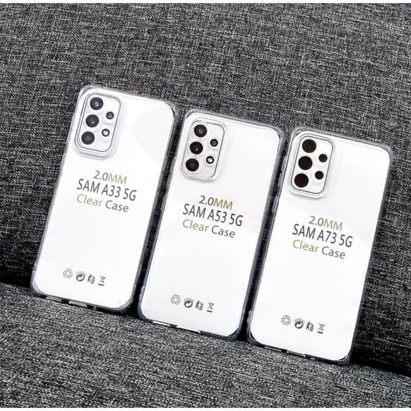 C/C- CASING SAMSUNG A13 A22 A23 A32 A33 A52 A53 A72 A73 A02S M32 4G 5G Sarung Kesing HP jelly case Bening 2MM silikon transparan TPU Anti jamur⁸