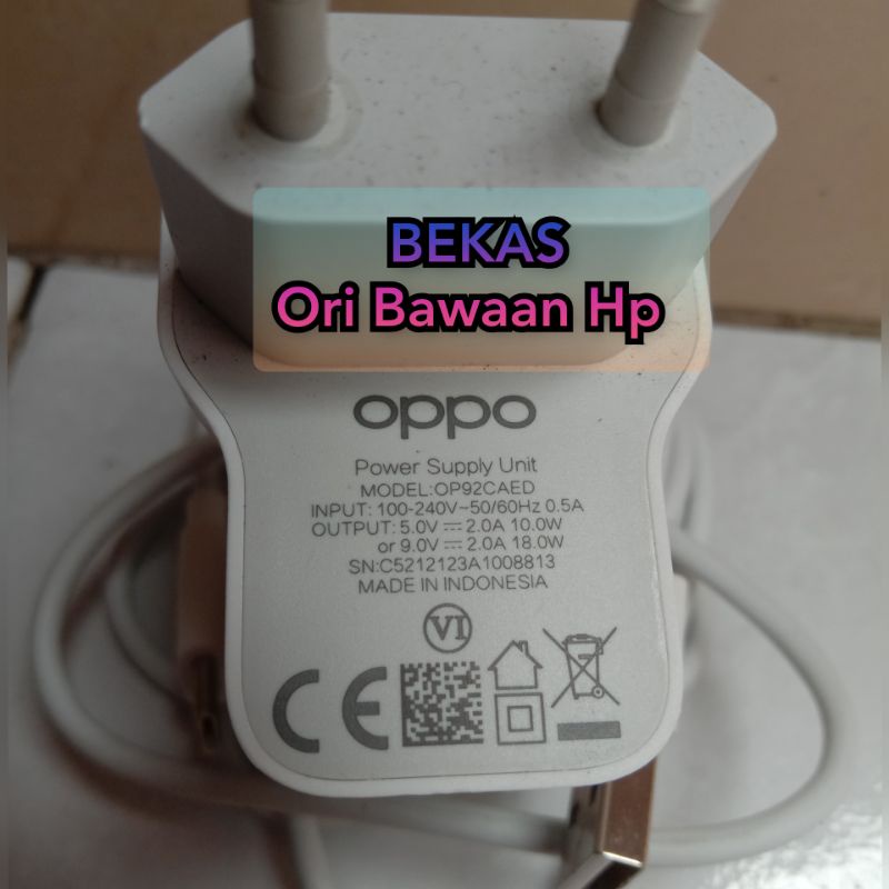 CHARGER OPPO RENO 4F | A52 | A53 | A54 | A92 ORI BAWAAN HP TIPE C