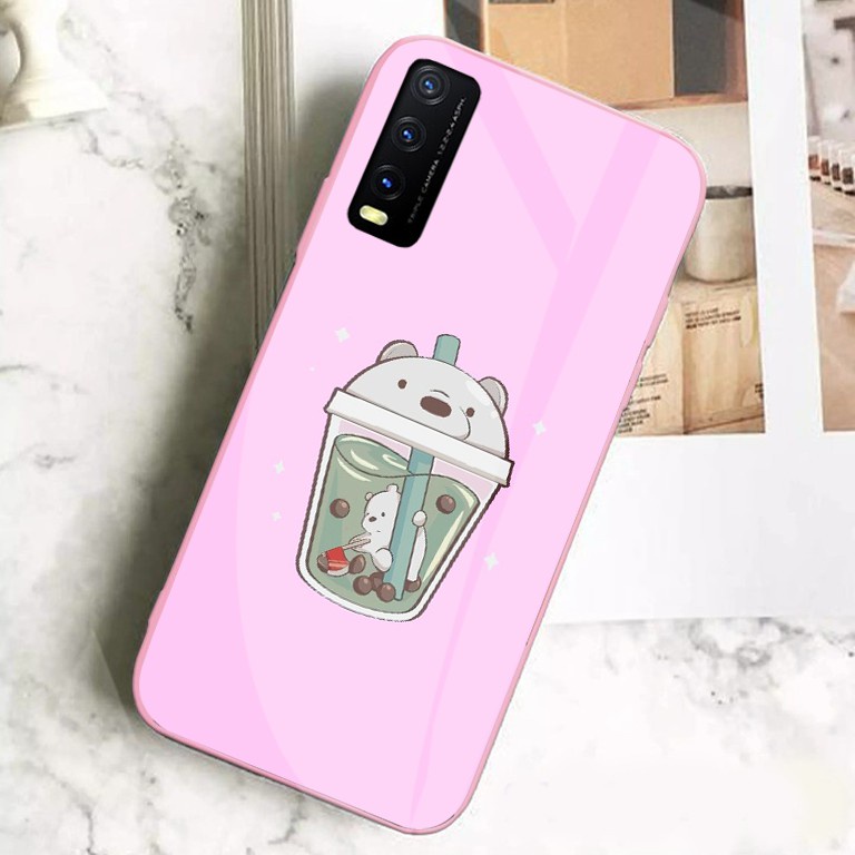 Softcase Glass Warna [U51] Vivo Y20 Y12S Y20S Y91 Y93 Y95 Y12 Y15 Y17 - Softcase Mirror Vivo - Case 