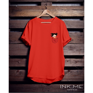 DRAGONBALL POCKET TSHIRT-KAOS UNISEX- KAOS DRAGONBALL GOKU