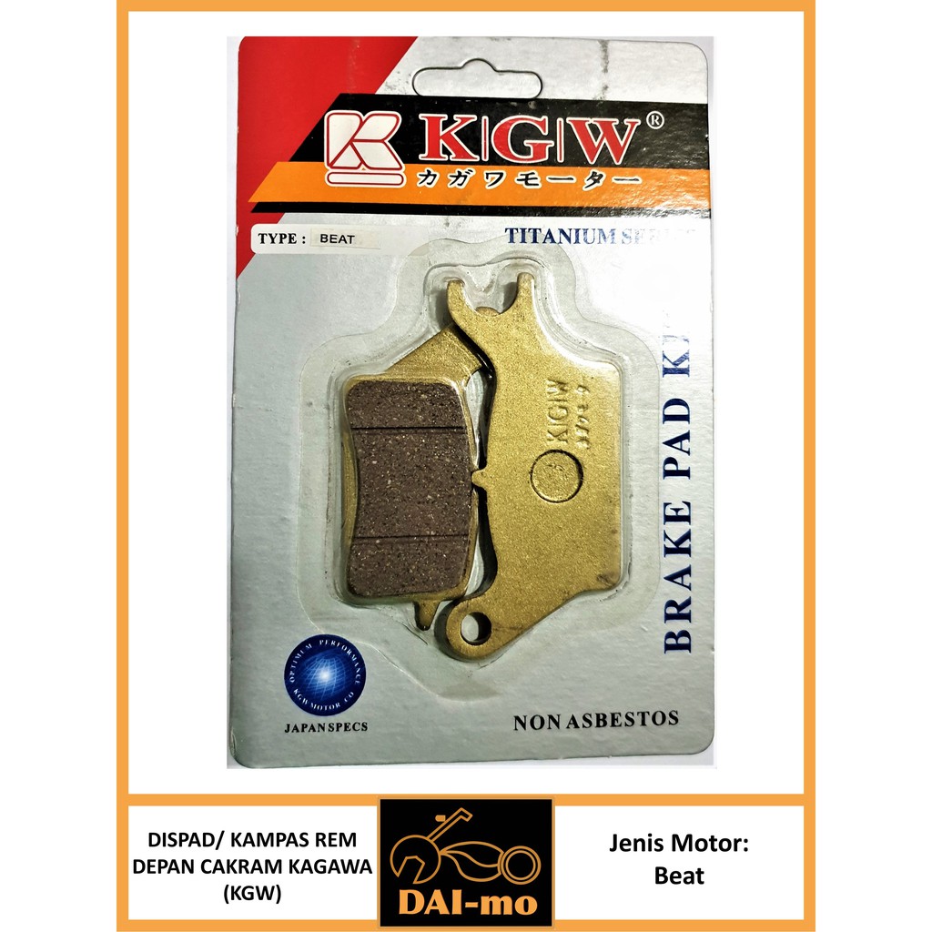 Kampas rem depan Beat/ Dispad Beat Kagawa/ Kampas Rem Depan Cakram (KGW)