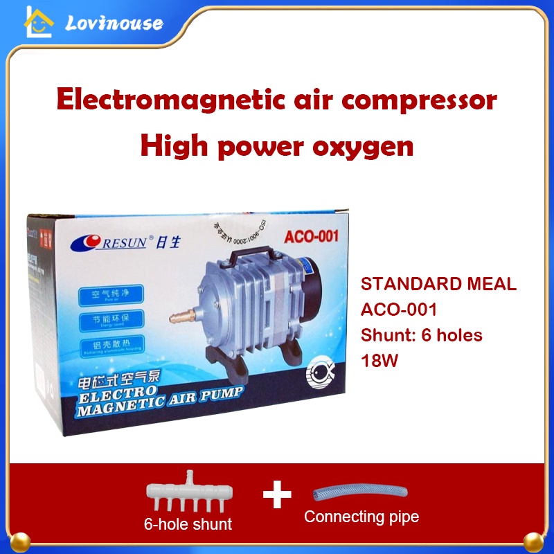 RESUN ACO 001 Pompa Udara Aquarium Aerator Aquarium Air Pump mesin gelembung udara Electromagnetic Air Compressor