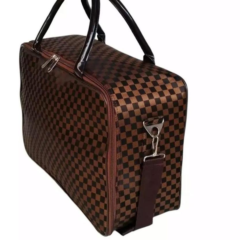 ☚ PREMIUM Glossy ~ TRAVEL BAG KOPER CATUR COKLAT MAROON ABU (TAS KOPER JINJING/TAS RENANG) lebaran t