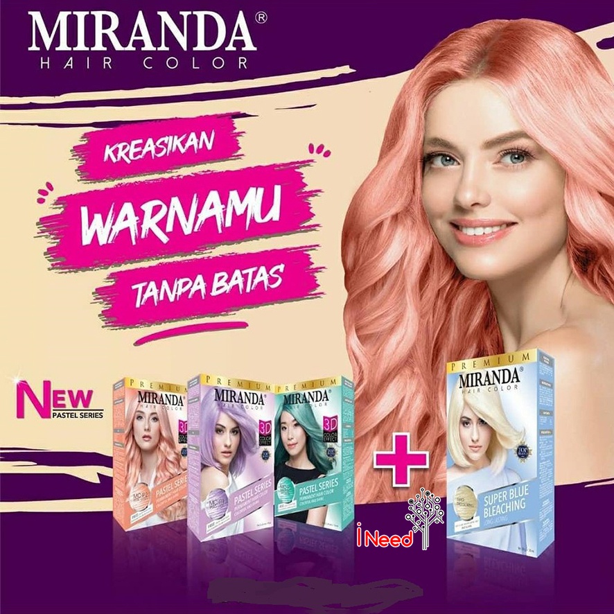 (INEED) MIRANDA PASTEL SERIES - Miranda Hair Color (Cat Rambut Permanen / Pewarna Rambut) Pastel Series 30ML