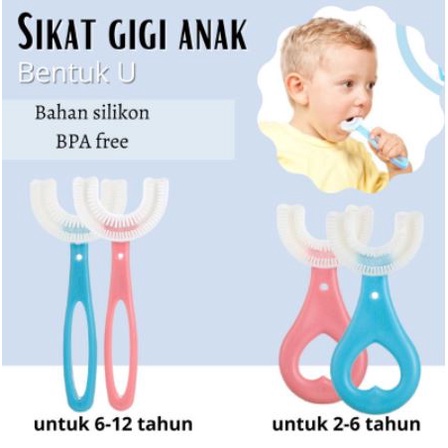 RSB SG151 Sikat Gigi Model U Anak Bahan silikon Sikat Gigi Bayi